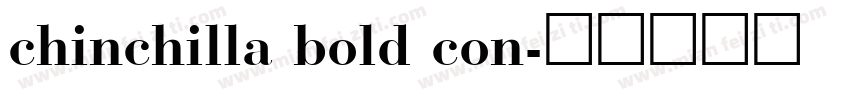 chinchilla bold con字体转换